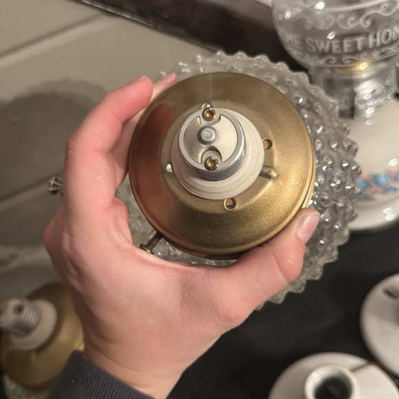 Vintage Hobnail light fixtures - Picture 4 of 7